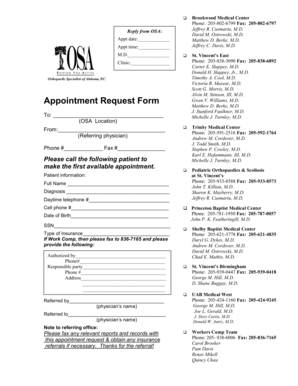 Appointment Request Form