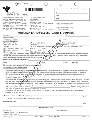 Authorization to Disclose Health Information