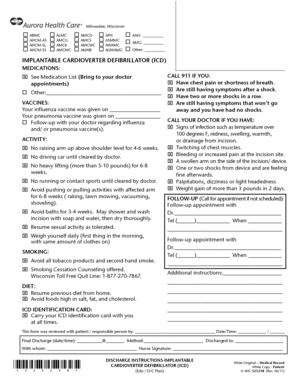 ICD Discharge Instructions