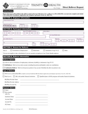 Direct Rollover Request Form