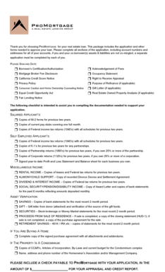 California Mortgage Loan Application