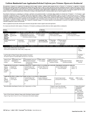 Uniform Residential Loan Application