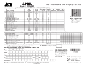 Ace Hardware Mail-in Rebate Form