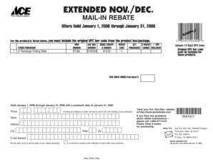 Ace Hardware Mail-in Rebate Form