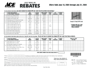 July Mail-In Rebate Form