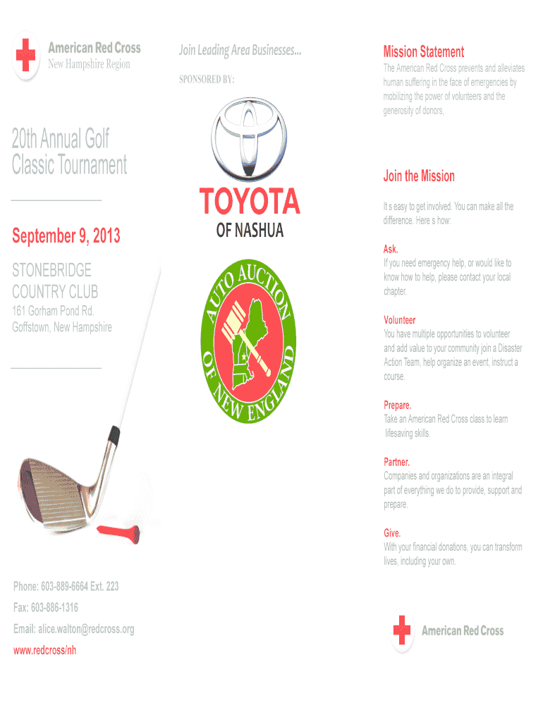 Please see the Golf Classic brochure - American Red Cross Preview on Page 1
