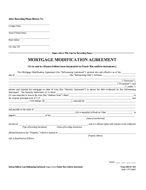 Mortgage Modification Agreement