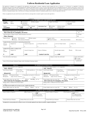 Uniform Residential Loan Application