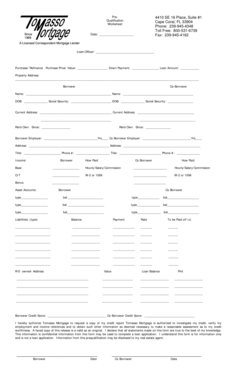 Mortgage Loan Qualification Worksheet