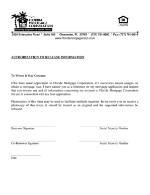 Authorization to Release Information