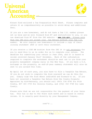 US Non-Resident Alien Income Tax Return Worksheet