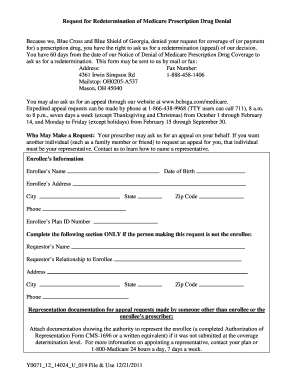 Medicare Prescription Drug Appeal Form