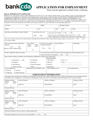 Application for Employment