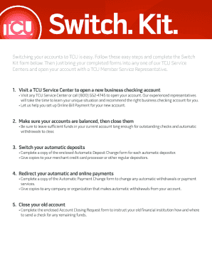 TCU Business Account Switch Kit