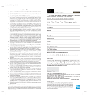 Priority Pass Membership Application