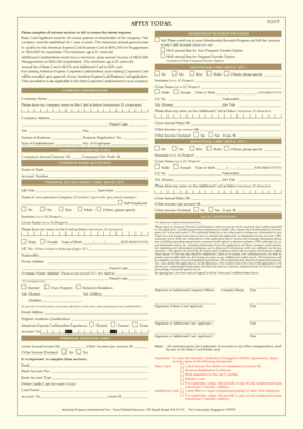American Express Gold Business Card Application