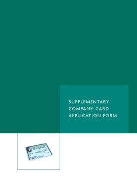 American Express Supplementary Company Card Application Form