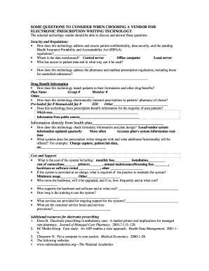 Electronic Prescription Writing Technology Vendor Selection Guide