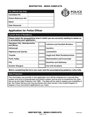 Application for Police Officer