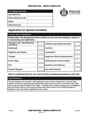 Application for Special Constable
