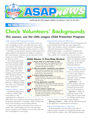 Little League Volunteer Application