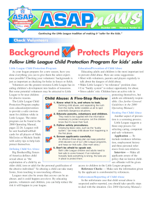 Little League Volunteer Application Form