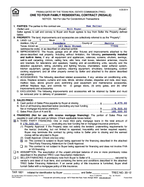 Texas Residential Real Estate Contract