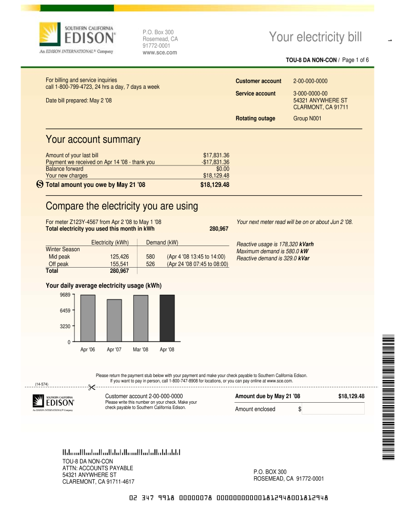Create Utility Bill Online Fill Online, Printable, Fillable, Blank