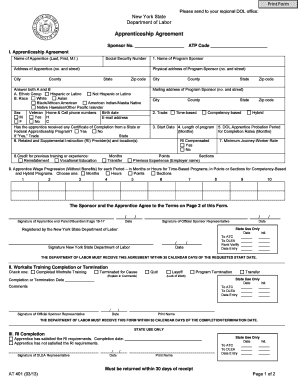 New York State Apprenticeship Agreement