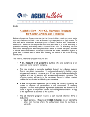 Builder Protection Plan Risk Management Partnership Agreement