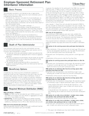 Employer-Sponsored Retirement Plan RMD Distribution Form