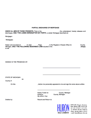 Partial Discharge of Mortgage