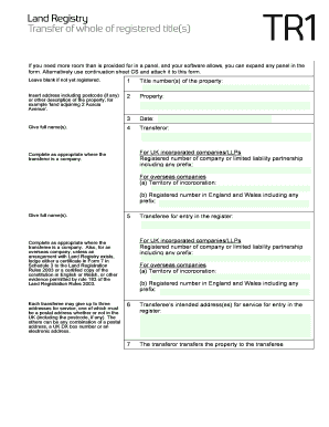 UK Property Transfer Form