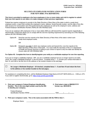 Multistate Employer Notification Form