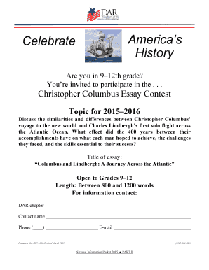 Christopher Columbus Essay Contest