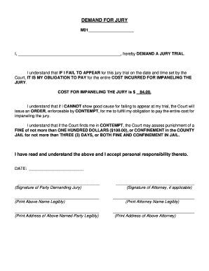 Demand for Jury Trial
