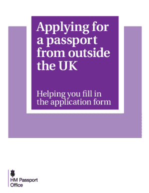 UK Passport Application Form