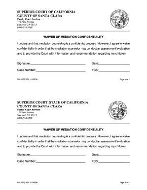 Waiver of Mediation Confidentiality
