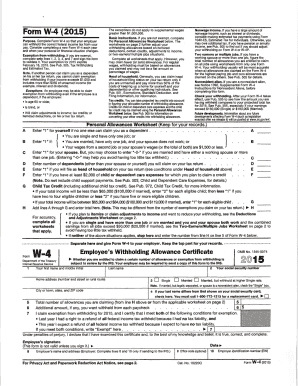 Form W-4 (2015)