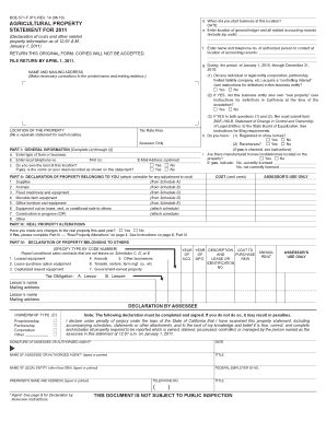 California Agricultural Property Statement