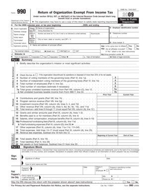 Form 990 Return of Organization Exempt From Income Tax