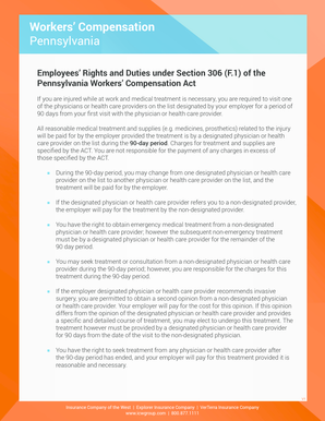 Pennsylvania Workers' Compensation Employee Rights and Duties