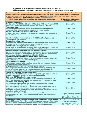 School Compliance Checklist