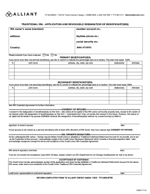 Traditional IRA - Application And Revocable Designation Of