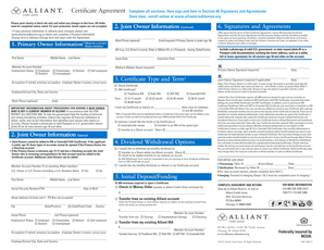 Alliant Credit Union Certificate Agreement