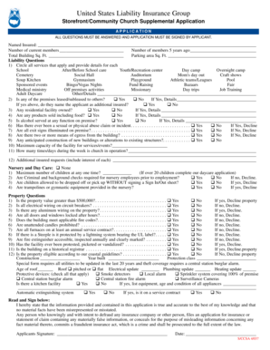 Storefront Community Church Supplemental Application