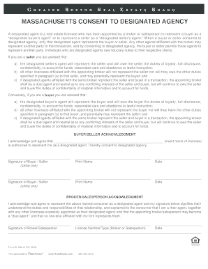 Massachusetts Consent to Designated Agency