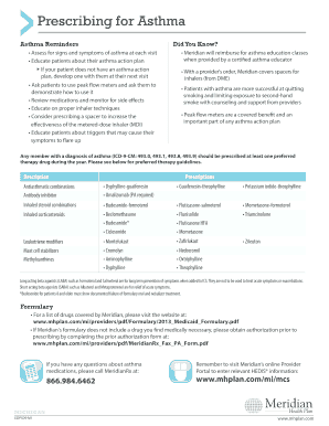 Asthma Action Plan and Prescription Guide