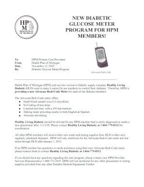 Diabetic Glucose Meter Program