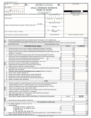 Puerto Rico Special Partnership Income Tax Return